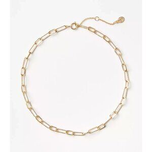LOFT Textured Chain Link Necklace Gold